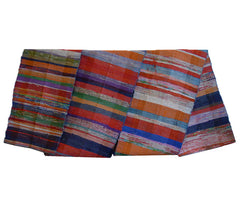A Wide and Long Multi-Colored Sakiori Obi: Small Snag