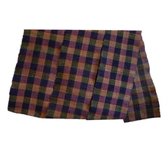 A Plaid Sakiori Obi: Rustic Cotton Rag Woven Kimono Sash