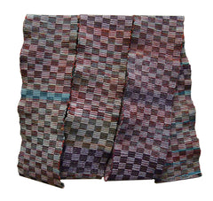 A Checkerboard Sakiori Obi: Rag Woven Kimono Sash