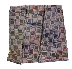 A Sakiori Obi: Dull Colored Checkerboard