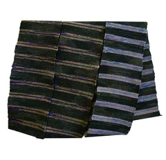 A Mottled Green Sakiori Obi: Rag Weave