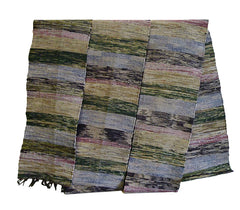 A Mottled Colored Weft Sakiori Obi: Rag Woven Obi