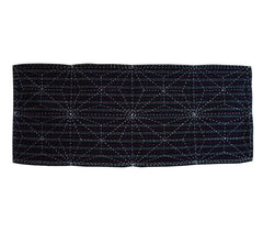 A Beautifully Sashiko Stitched Cloth: Hemp Leaf Pattern