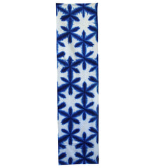 A Length of Sekka Shibori: Deep Blue Indigo Snow Flowers
