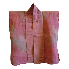A Hemp or Ramie Safflower Dyed Han Juban: Mottling