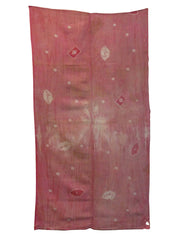A Two Panel Faded Safflower Dyed Textile: Benibana Shibori