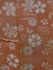 A Long Piece of Itajime or Kyoukechi Dyed Cotton: Board Dyed Cloth