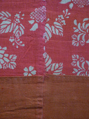 Two Pieces of Itajime Dyed Cotton: Safflower Dyed Fragments