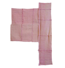 Three Safflower Dyed Cotton Fragments: Slightly Worn and Faded Benibana