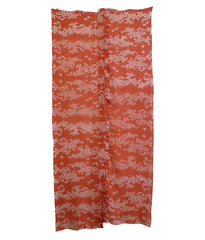 Two Stitched Panels of Ethereal Silk Itajime Dyed Cloth: Benibana or Safflower