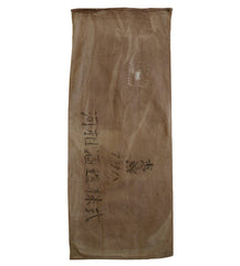 A Soft Cotton Stenciled Bag: Kaki Shibu Dyed