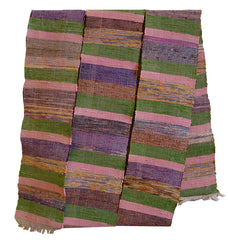 A Playfully Colored Narrow Sakiori Obi: Rag Weave