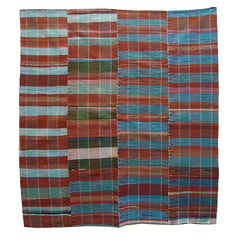 A Sakiori Kotatsugake: Unbacked Rag Woven Hearth Cover