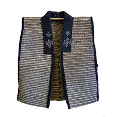 A Child's Sakiori Vest: Lavish Semamori Embellishment and Hemp Warp