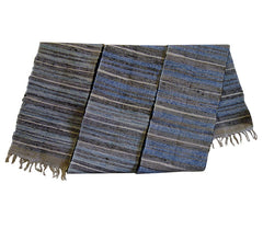A Wide Sakiori Obi: Beautiful Shades of Rag Woven Indigo Cotton