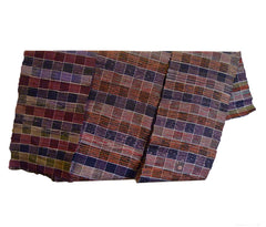 A Wide Sakiori Obi: Woven Checks
