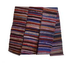 A Multi-Colored Sakiori Obi: Rustic Texture