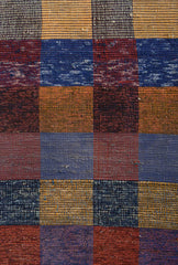 A Panel of Block Colored Sakiori: Rag Woven Hearth Cover Fragment