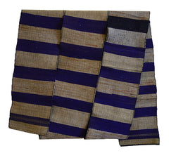 A Purple and Mottled White Ragweave Obi: One Black Block