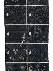 A Boro Length of Katazome Sampler Pieces: Indigo Dyed Cotton