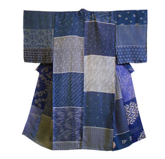 A Multi-Patterned Ro Silk Juban: Repurposed Kimono Sampler