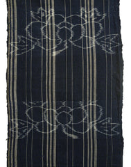 A Length of Weft Based Kasuri: Rustic Peonies and Stripes