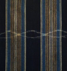A Length of Striped Cotton with Kasuri Passages: 19th Century