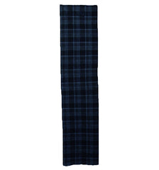 A Dark Toned Indigo Cotton Panel: Sankuzushi Plaid