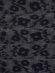 A Beautiful Somber Toned Weft Based Cotton Kasuri Piece: Flowers