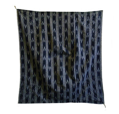 A Gorgeously Sashiko Stitched Furoshiki: Kasuri Dyed Cotton