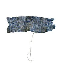 A Rustic Sashiko Stitched Hand or Ankle Guard: Indigo Dyed Cotton