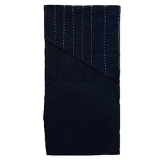 A Sashiko Stitched Indigo Length: Hand Spun, Hand Woven Cotton