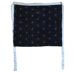 A Beautifully Sashiko Stitched Apron: Traditional Hemp Leaf Pattern