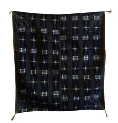 A Small Sashiko Stitched Furoshiki: Beautiful Kasuri Cotton