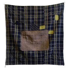 A Patched Plaid Furoshiki: Bright Green Patches