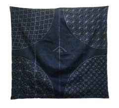 A Stunning Sashiko Stitched Fursohiki from Niigata: Hand Spun Cotton