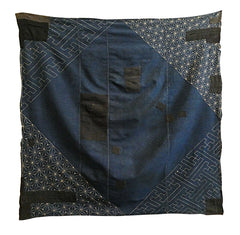 A Beautifully Sashiko Stitched Boro Furoshiki: Many Artfully Placed Patches