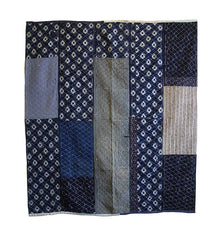 A Large, Very Sashiko Stitched Cotton Kotatsugake: Piece-Constructed Hearth Cover