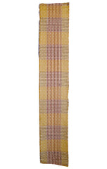 A Densely Sashiko Stitched Layered Length of Cloth: Red and Yellow