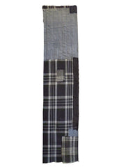 A Length of Heavily Patched and Stitched Cotton: Large Checks