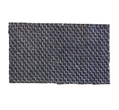 A Striped Sashiko Stitched Zokin: Dustrag