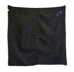 A Homespun Cotton Furoshiki: Sashiko Stitched Name and Thread Flavor
