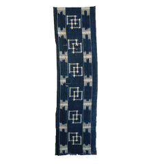 A Patched Length of Large Scale Kasuri: Indigo Dyed Cotton