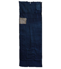 A Short Patched Boro Length: Hand Woven Natural Indigo Dyed Cotton