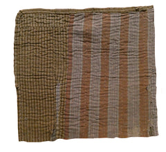 A Layered and Sashiko Stitched Section of a Kotatsugake: Hearth Cover