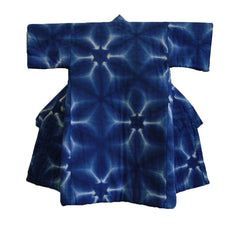 A Child's Padded Sekka Shibori Kimono: Cotton