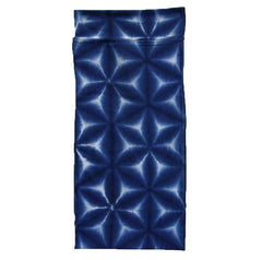 A Sapphire Blue Itajime Shibori Diaper: Snowflower