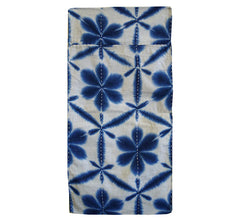 A Sashiko Stitched Shibori Diaper: Lined