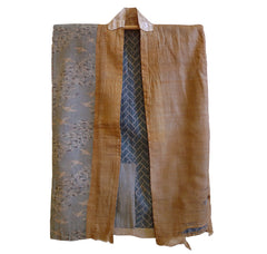 A 19th Century Silk and Cotton Child's Boro Under-Kimono: Semamori