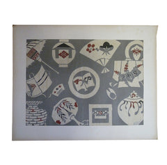 A Hand Colored Print Serizawa-like: Grey Background